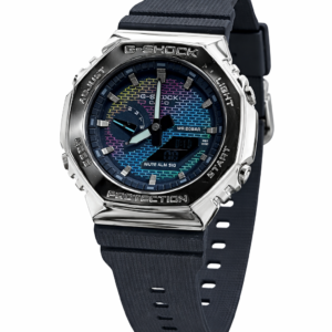 Silver Octagonal Men's Watch - Special Rainbow Edition