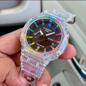 Rainbow Pulse Clear Dial Watch