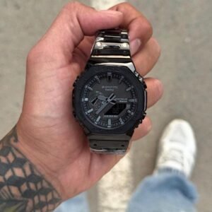 The Monochrome Metal-Oak Watch