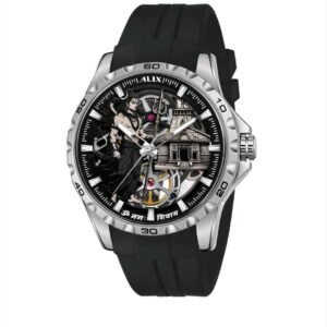 ALIX Men Skeleton Dial & Straps Analogue Automatic Motion Powered Watch AL2931 SB