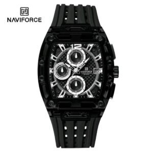 NAVIFORCE NF7105 BBB Men’s Minimalist Quartz Watch | All-Black Ion-Plated Stainless Steel